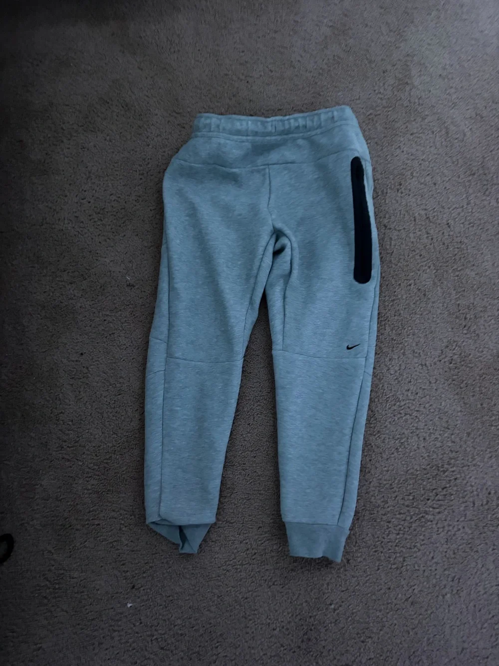 Nike Kids' Light Gray Jogger Sweatpants with Black Logo